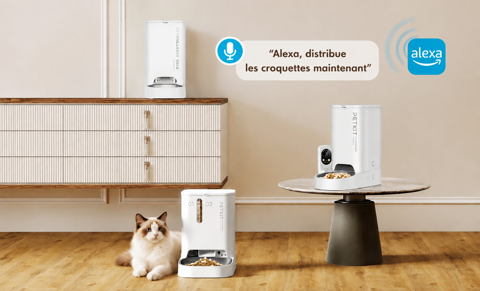 La gamme de distributeurs intelligents PETKIT est désormais compatible avec Alexa pour une alimentation instantanée et à la demande.
